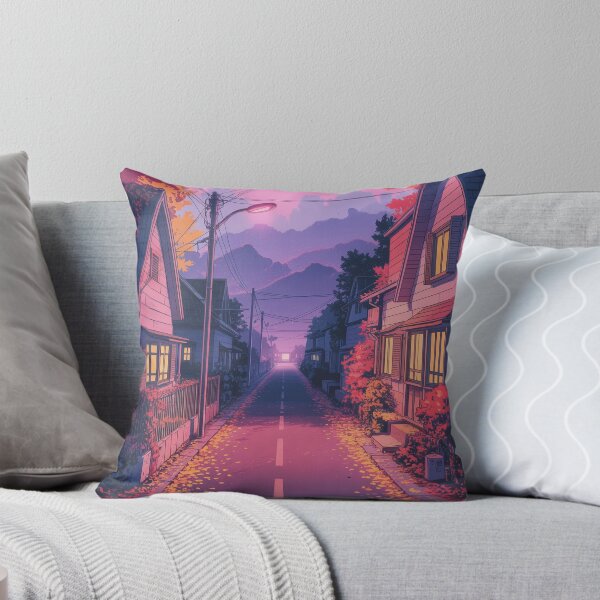 Item preview, Autumn Street Glow – Cozy Lo-Fi Vaporwave Evening Art designed and sold by DreamCraze.