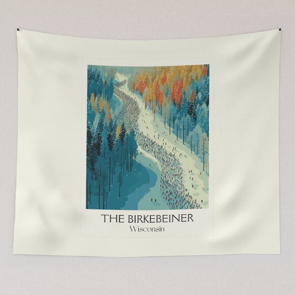 Item preview, The Birkebeiner Wisconsin Ski Race Art Print designed and sold by TuncGK.