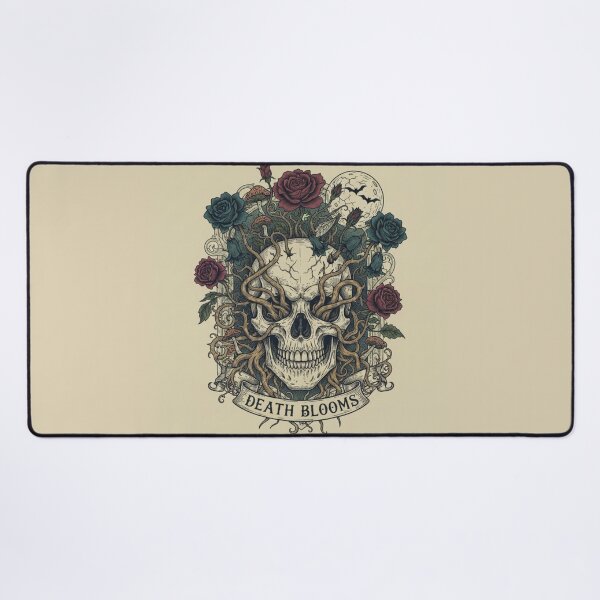 Item preview, Skull with flowers designed and sold by TheStoryweavers.