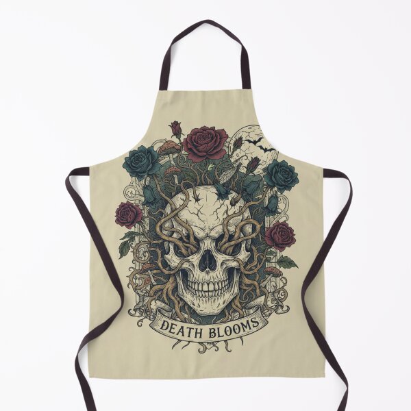 Item preview, Skull with flowers designed and sold by TheStoryweavers.