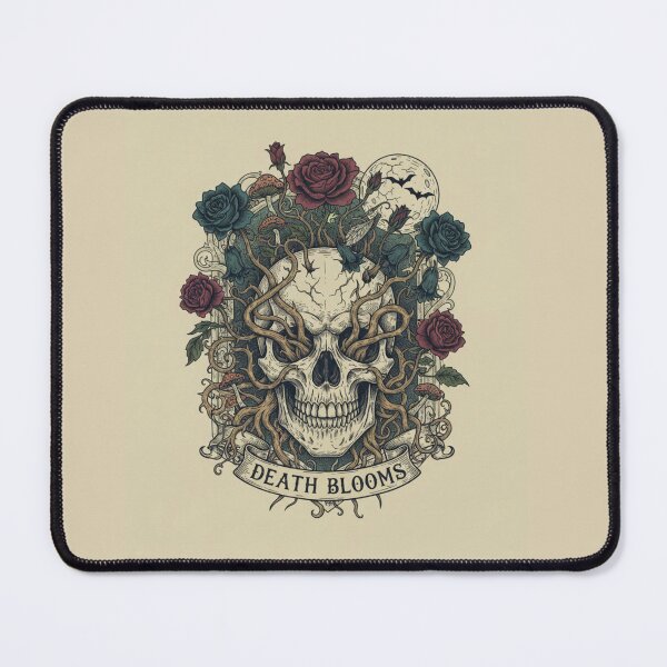 Item preview, Skull with flowers designed and sold by TheStoryweavers.