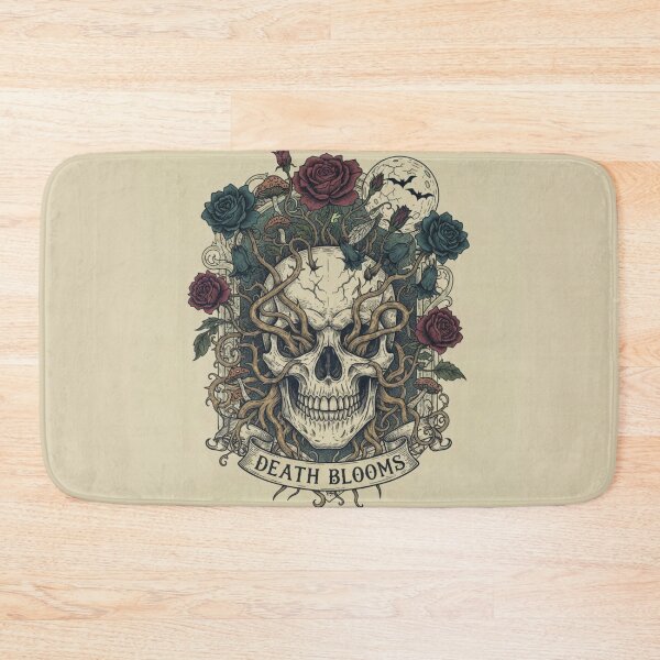 Item preview, Skull with flowers designed and sold by TheStoryweavers.