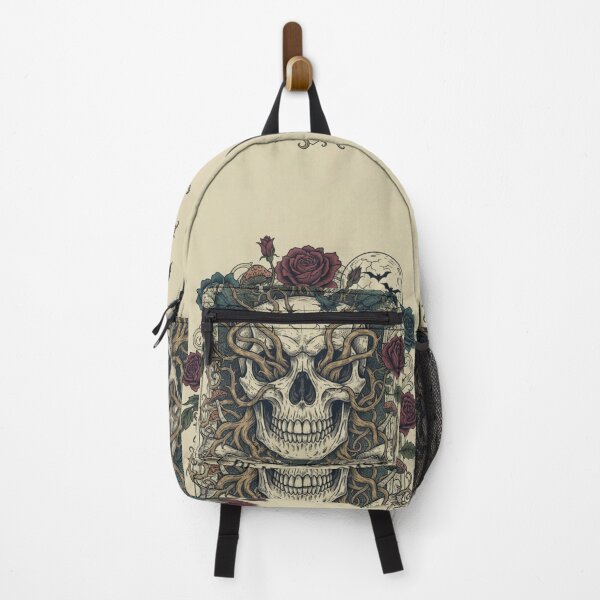 Item preview, Skull with flowers designed and sold by TheStoryweavers.