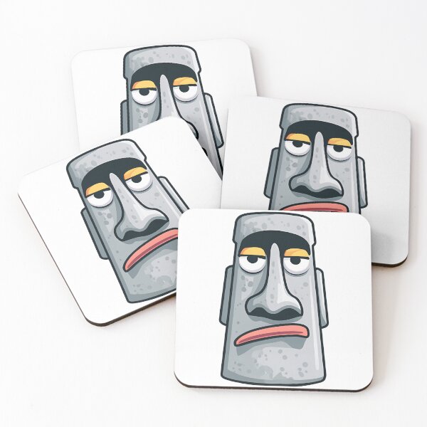 Item preview, Bored Moai Statue – Funny Easter Island Stone Face Cartoon Design designed and sold by DesignArtist.ia.