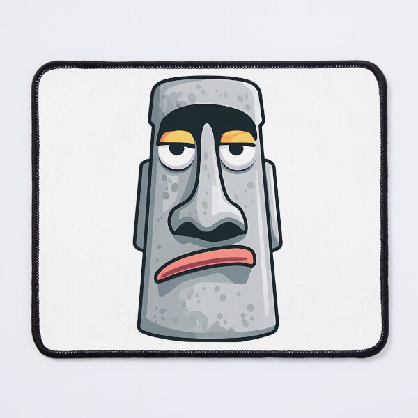 Item preview, Bored Moai Statue – Funny Easter Island Stone Face Cartoon Design designed and sold by DesignArtist.ia.