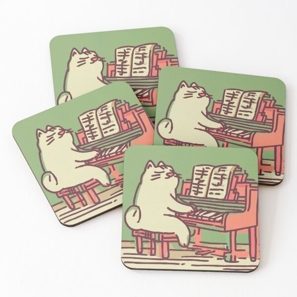 Item preview, Jazz Cat Serenade: Feline Maestro at the Piano designed and sold by ForeverPrintsOK.