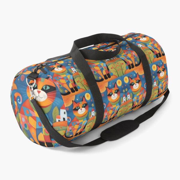 Item preview, Naive Style Cat Illustration: Motley Feline Thief in the Night | Cat Art designed and sold by UnhingedBird.