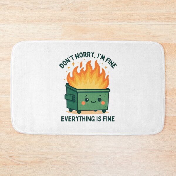 Item preview, Dumpster on Fire Don't Worry I'm Fine Everything is Fine  designed and sold by LittleArij.