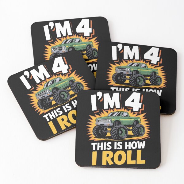 Item preview, 4 Year Old Monster Truck 4th Birthday boy designed and sold by BLZART.