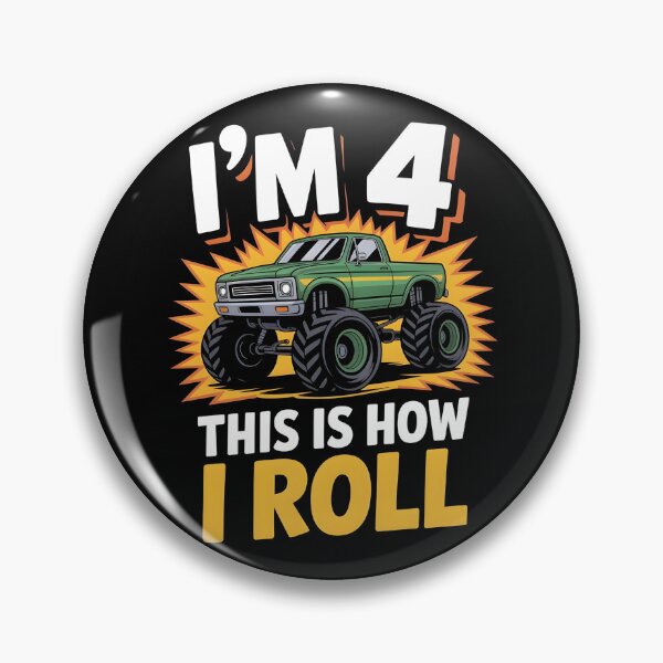 Item preview, 4 Year Old Monster Truck 4th Birthday boy designed and sold by BLZART.