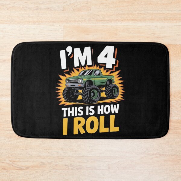 Item preview, 4 Year Old Monster Truck 4th Birthday boy designed and sold by BLZART.