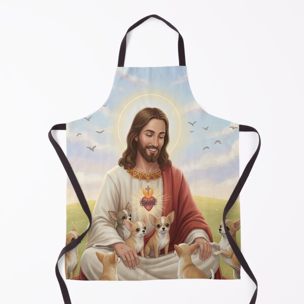 Item preview, Jesus with Chihuahua Peaceful Pastoral Scene designed and sold by TeeARTHY.