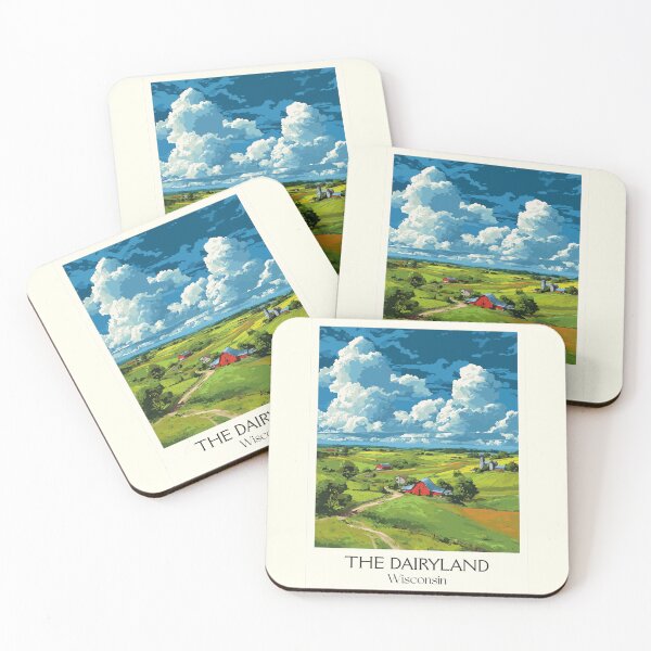 Item preview, The Dairyland Wisconsin Farm Scene Art Print designed and sold by TuncGK.