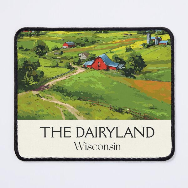 Item preview, The Dairyland Wisconsin Farm Scene Art Print designed and sold by TuncGK.