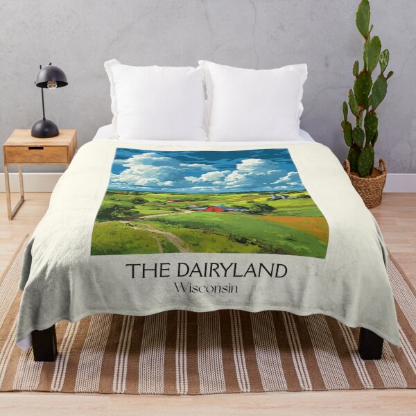 Item preview, The Dairyland Wisconsin Farm Scene Art Print designed and sold by TuncGK.