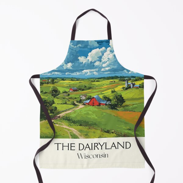 Item preview, The Dairyland Wisconsin Farm Scene Art Print designed and sold by TuncGK.