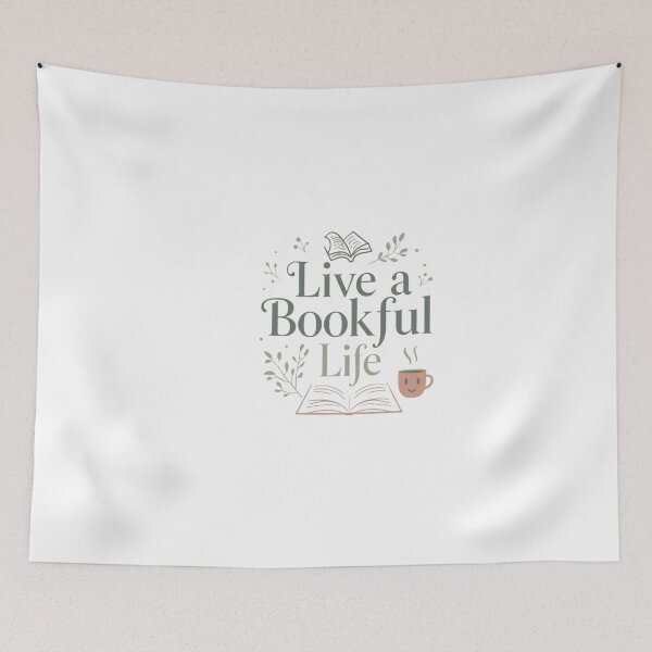 Item preview, Live a bookful life – Funny Reading Quote Design designed and sold by Happyhoo1.
