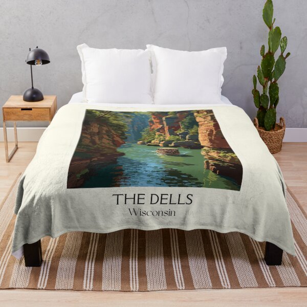 Item preview, The Dells Wisconsin River Art Print designed and sold by TuncGK.