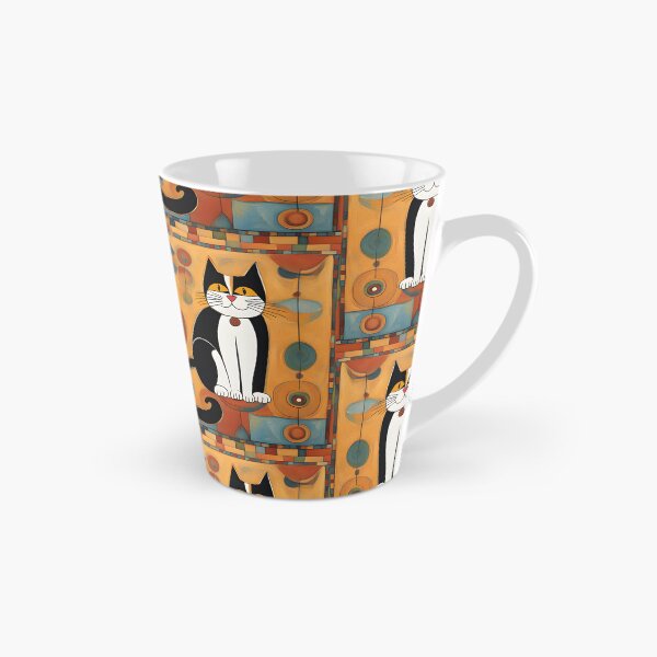 Item preview, Naive Style Cat Illustration: The Pensive Black and White Cat | Cat Art designed and sold by UnhingedBird.
