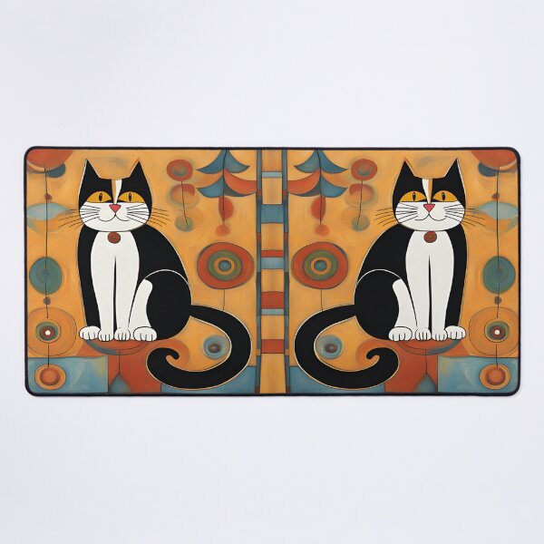 Item preview, Naive Style Cat Illustration: The Pensive Black and White Cat | Cat Art designed and sold by UnhingedBird.