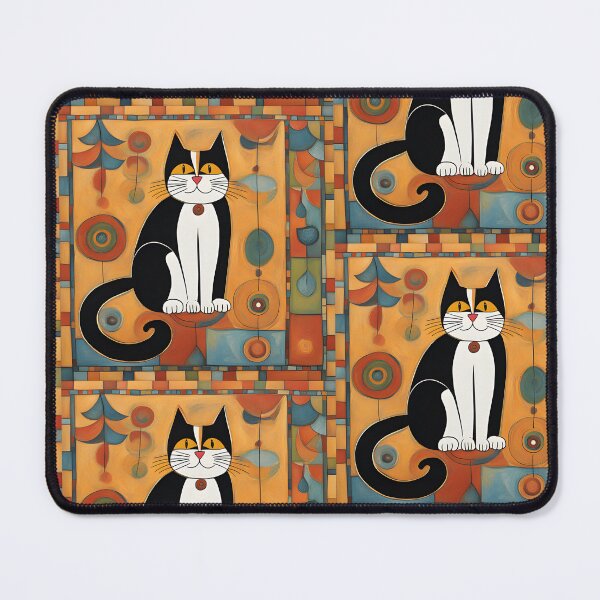 Item preview, Naive Style Cat Illustration: The Pensive Black and White Cat | Cat Art designed and sold by UnhingedBird.