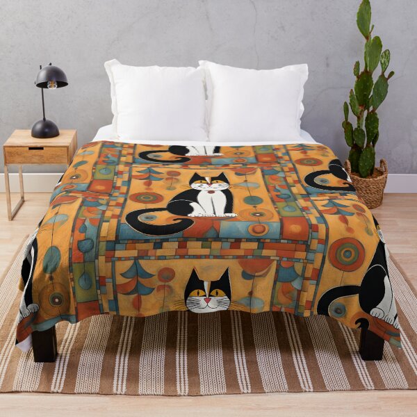 Item preview, Naive Style Cat Illustration: The Pensive Black and White Cat | Cat Art designed and sold by UnhingedBird.