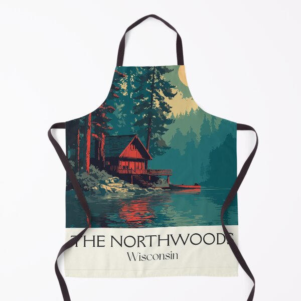 Item preview, The Northwoods Wisconsin Cabin Art Print designed and sold by TuncGK.