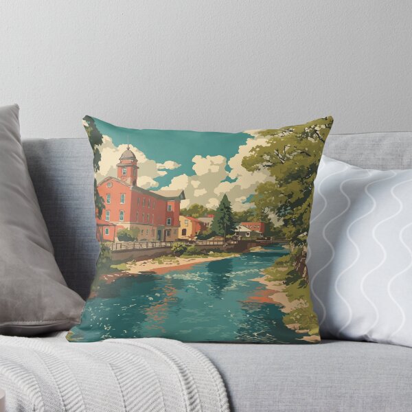 Item preview, Waukesha Wisconsin Riverwalk Art Print designed and sold by TuncGK.