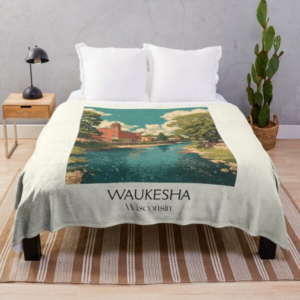 Item preview, Waukesha Wisconsin Riverwalk Art Print designed and sold by TuncGK.