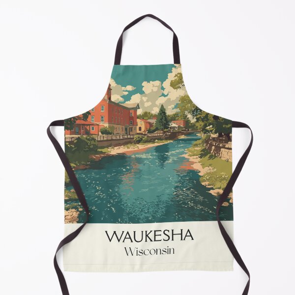 Item preview, Waukesha Wisconsin Riverwalk Art Print designed and sold by TuncGK.