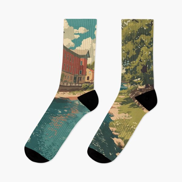 Item preview, Waukesha Wisconsin Riverwalk Art Print designed and sold by TuncGK.