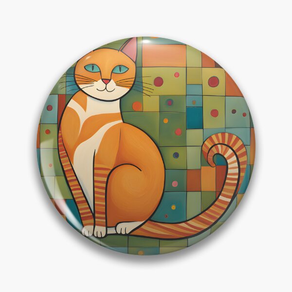 Item preview, Naive Style Cat Illustration: Charming Orange Cat | Cat Art designed and sold by UnhingedBird.