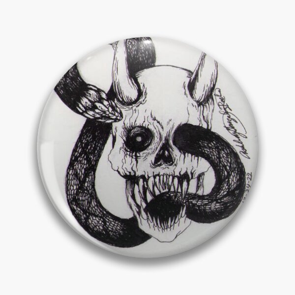 Item preview, Demonic skull designed and sold by DarkTwistedArts.