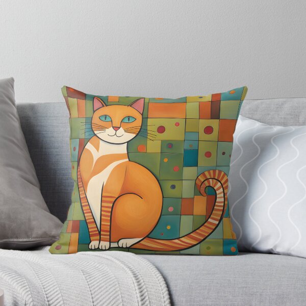 Item preview, Naive Style Cat Illustration: Charming Orange Cat | Cat Art designed and sold by UnhingedBird.