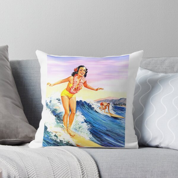 Item preview, Vintage Surf Girl   Retro Beach Art designed and sold by TeeARTHY.