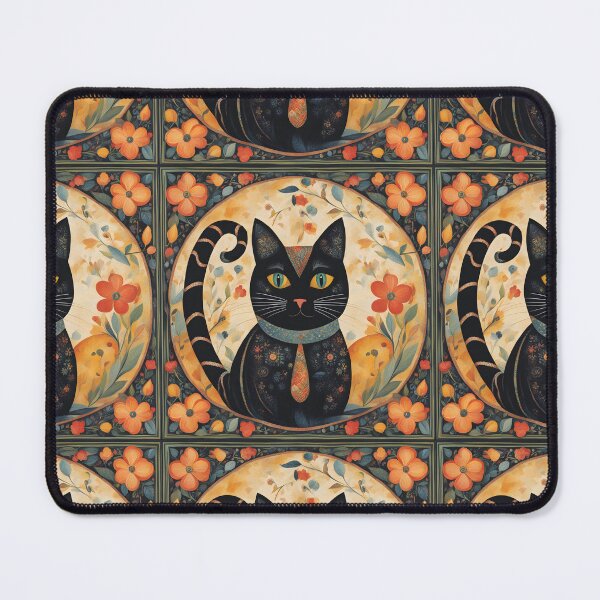Item preview, Naive Style Cat Illustration: Curious Playful Black Feline | Cat Art designed and sold by UnhingedBird.