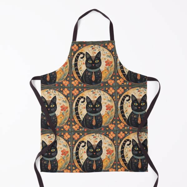 Item preview, Naive Style Cat Illustration: Curious Playful Black Feline | Cat Art designed and sold by UnhingedBird.