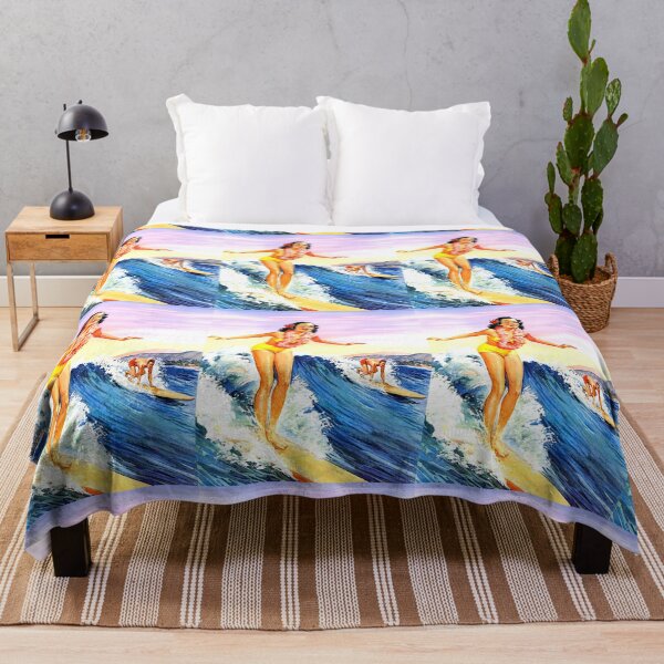 Item preview, Vintage Surf Girl   Retro Beach Art designed and sold by TeeARTHY.