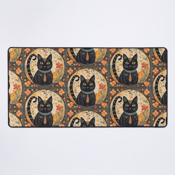 Item preview, Naive Style Cat Illustration: Curious Playful Black Feline | Cat Art designed and sold by UnhingedBird.