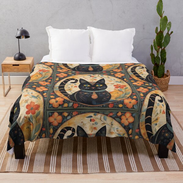 Item preview, Naive Style Cat Illustration: Curious Playful Black Feline | Cat Art designed and sold by UnhingedBird.