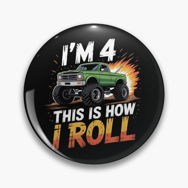 Item preview, 4 Year Old Monster Truck 4th Birthday boy designed and sold by BLZART.