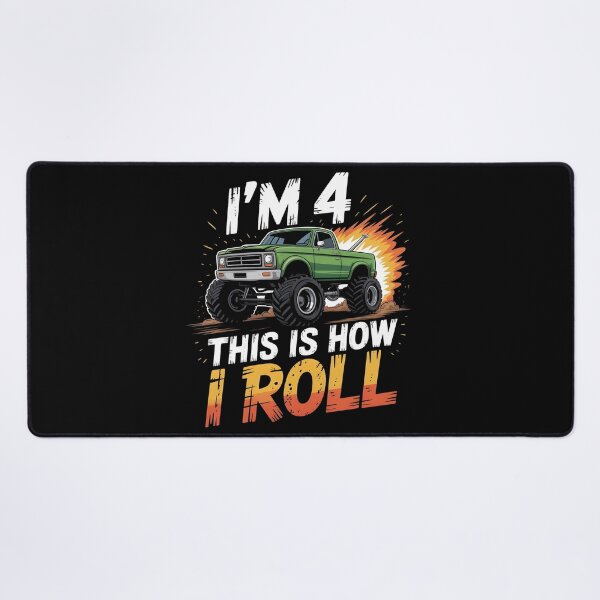 Item preview, 4 Year Old Monster Truck 4th Birthday boy designed and sold by BLZART.