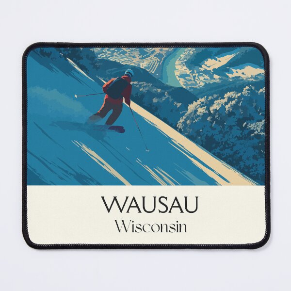Item preview, Wausau Wisconsin Skiing Art Print designed and sold by TuncGK.