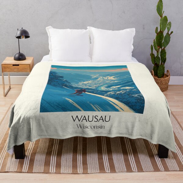 Item preview, Wausau Wisconsin Skiing Art Print designed and sold by TuncGK.