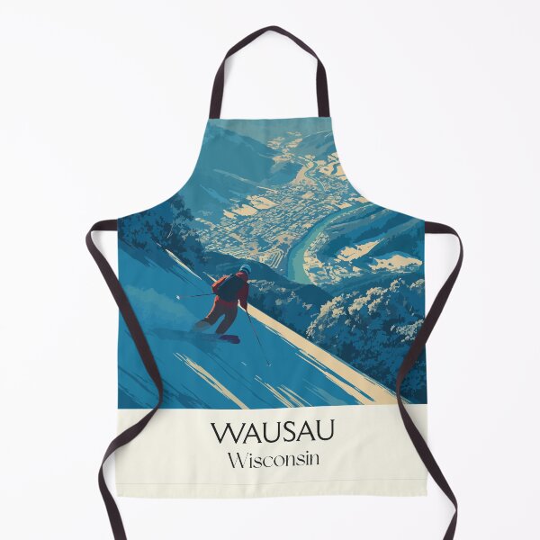 Item preview, Wausau Wisconsin Skiing Art Print designed and sold by TuncGK.