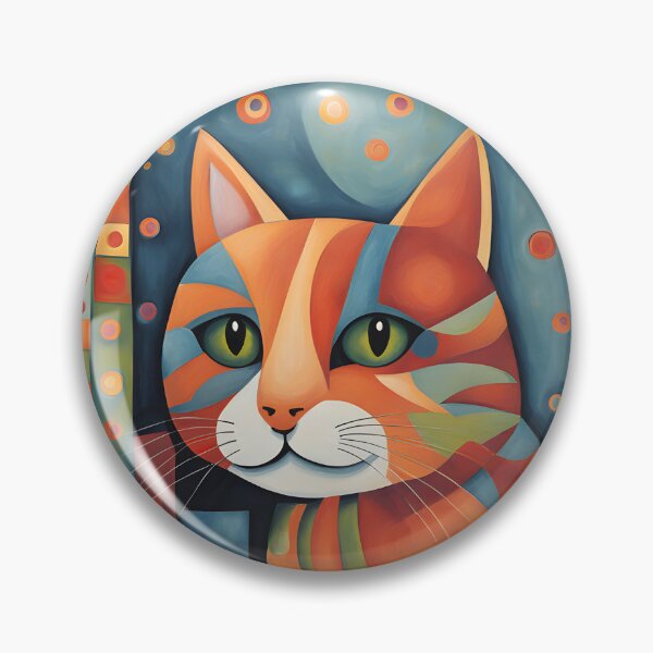 Item preview, Naive Style Cat Illustration: Compassionate Orange Feline | Cat Art designed and sold by UnhingedBird.