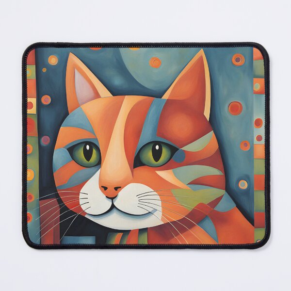 Item preview, Naive Style Cat Illustration: Compassionate Orange Feline | Cat Art designed and sold by UnhingedBird.