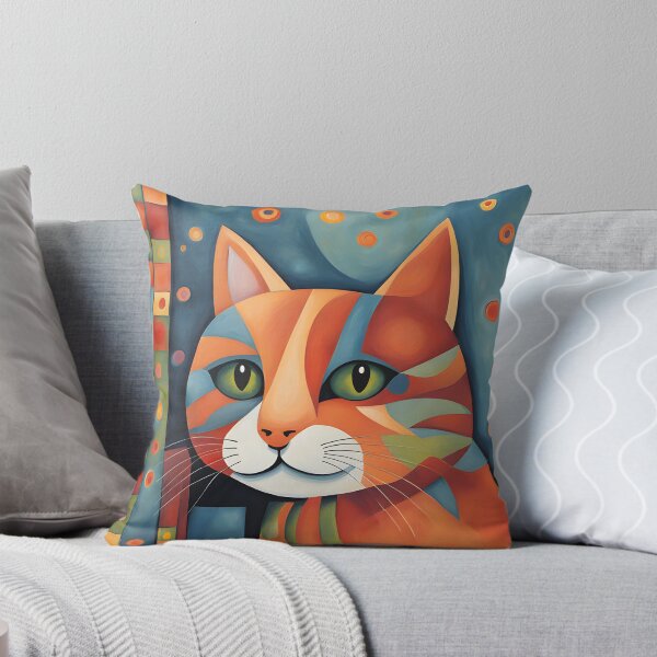 Item preview, Naive Style Cat Illustration: Compassionate Orange Feline | Cat Art designed and sold by UnhingedBird.