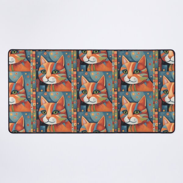 Item preview, Naive Style Cat Illustration: Compassionate Orange Feline | Cat Art designed and sold by UnhingedBird.