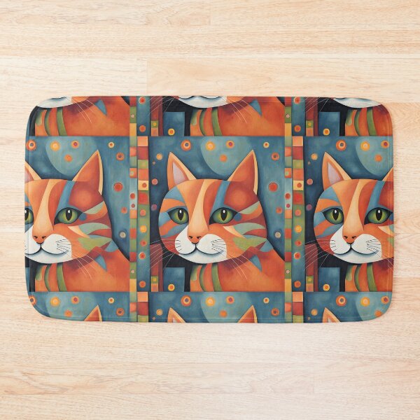 Item preview, Naive Style Cat Illustration: Compassionate Orange Feline | Cat Art designed and sold by UnhingedBird.